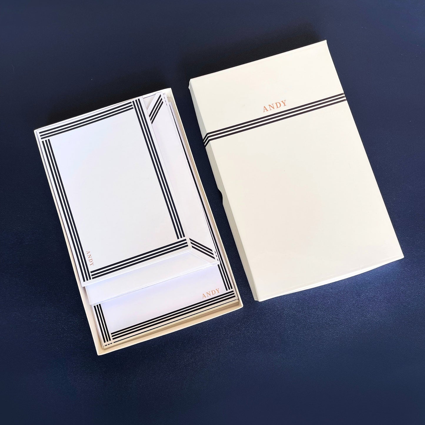 Navy Lines Stationary Set