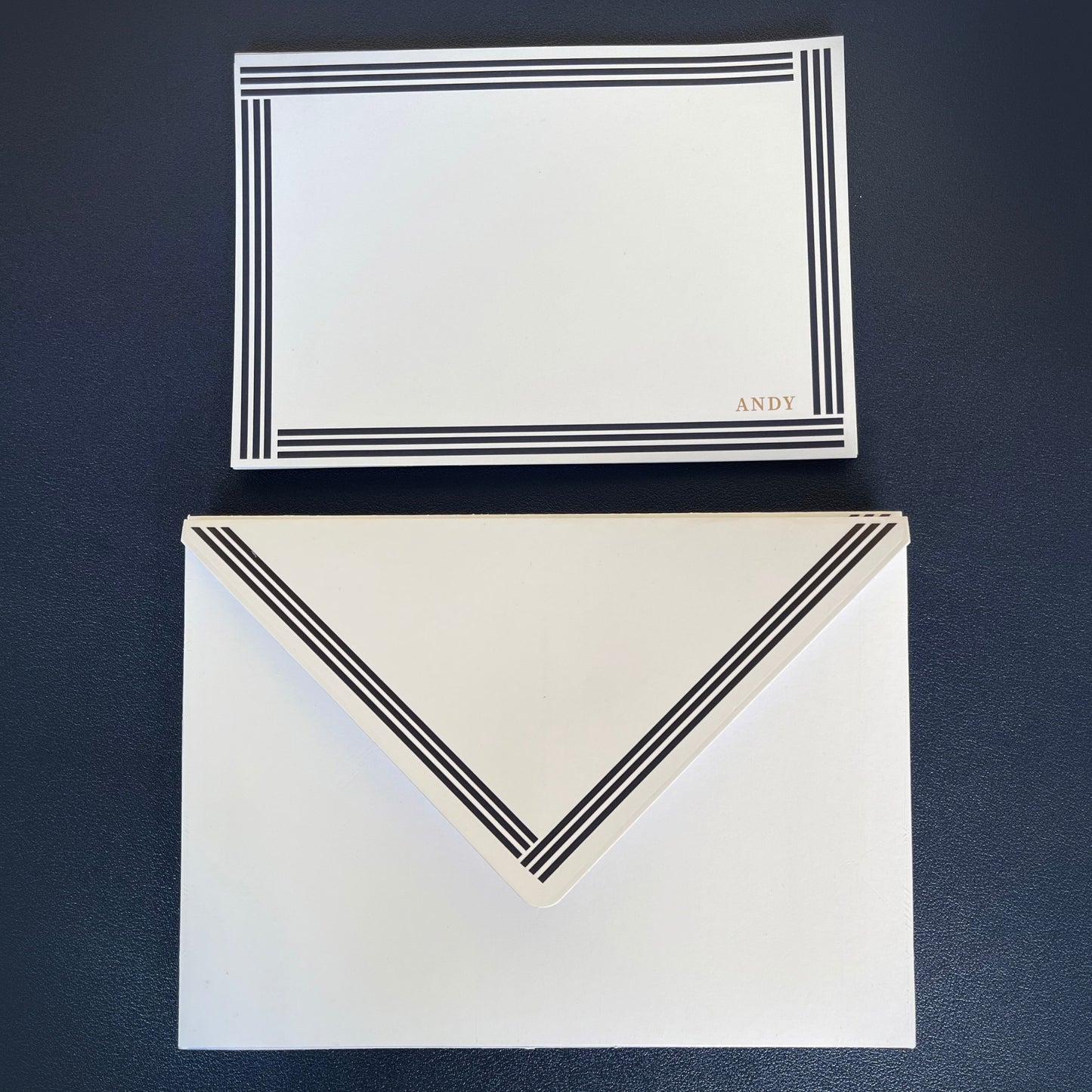 Navy Lines Stationary Set